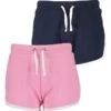 Blue Seven 2er-Set: Shorts In Dunkelblau/ Rosa