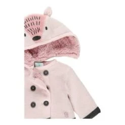 BOBOLI Strickjacke Kapuze Mit Ohren Und Plüschfutter Reh In Rosa -StilHaus Herren boboli strickjacke kapuze mit ohren und pluschfutter reh in rosa 4