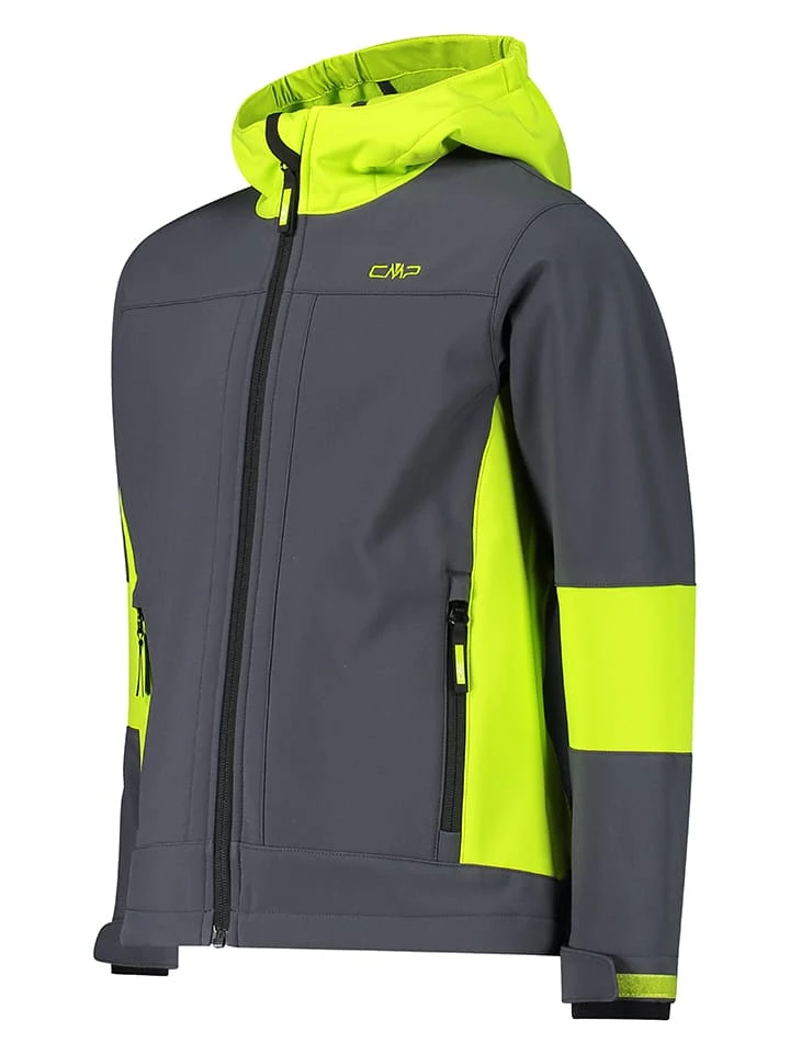 CMP Softshelljacke In Anthrazit/ Neongrün 5 CMP Softshelljacke In Anthrazit/ Neongrün – Bild 3