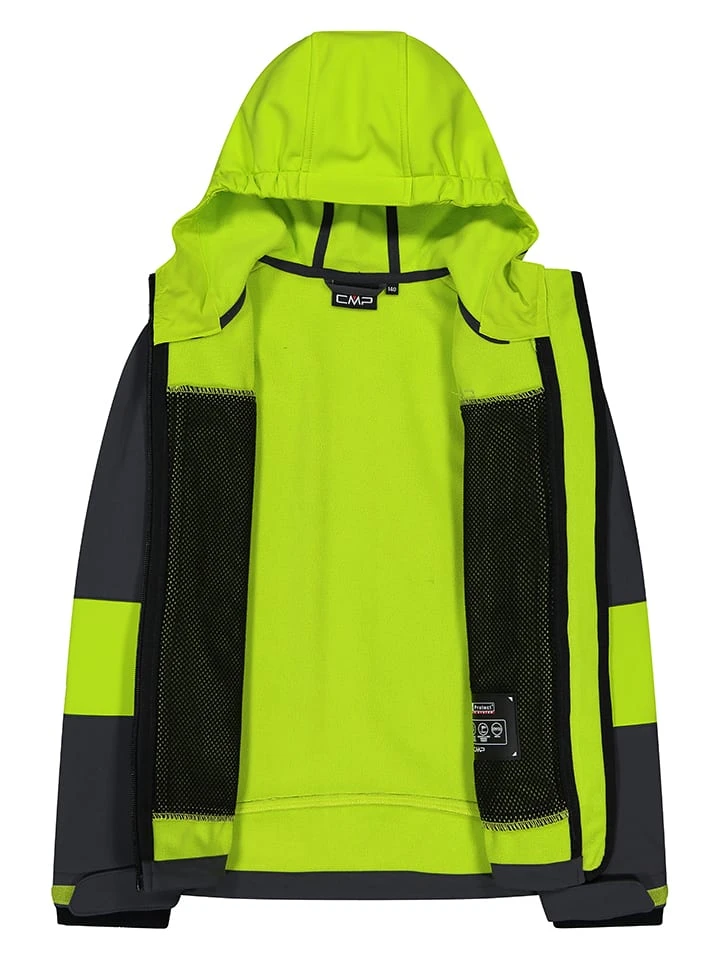 CMP Softshelljacke In Anthrazit/ Neongrün 6 CMP Softshelljacke In Anthrazit/ Neongrün – Bild 4
