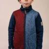 Fleecejacke "Mossa" In Dunkelblau/ Blau/ Bordeaux