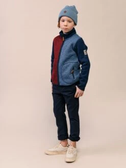 Fleecejacke "Mossa" In Dunkelblau/ Blau/ Bordeaux -StilHaus Herren ebbe fleecejacke mossa in dunkelblau blau bordeaux 3