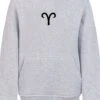 F4NT4STIC Hoodie Aries Widder Sternzeichen In Grau Meliert -StilHaus Herren f4nt4stic hoodie aries widder sternzeichen in grau meliert