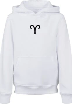 F4NT4STIC Hoodie Aries Widder Sternzeichen In Weiß