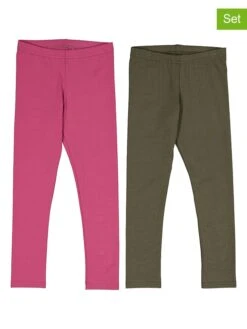 2er-Set: Leggings In Beere/ Khaki