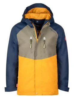 TROLLKIDS 3in1-Funktionsjacke "Bryggen" In Gelb/ Khaki