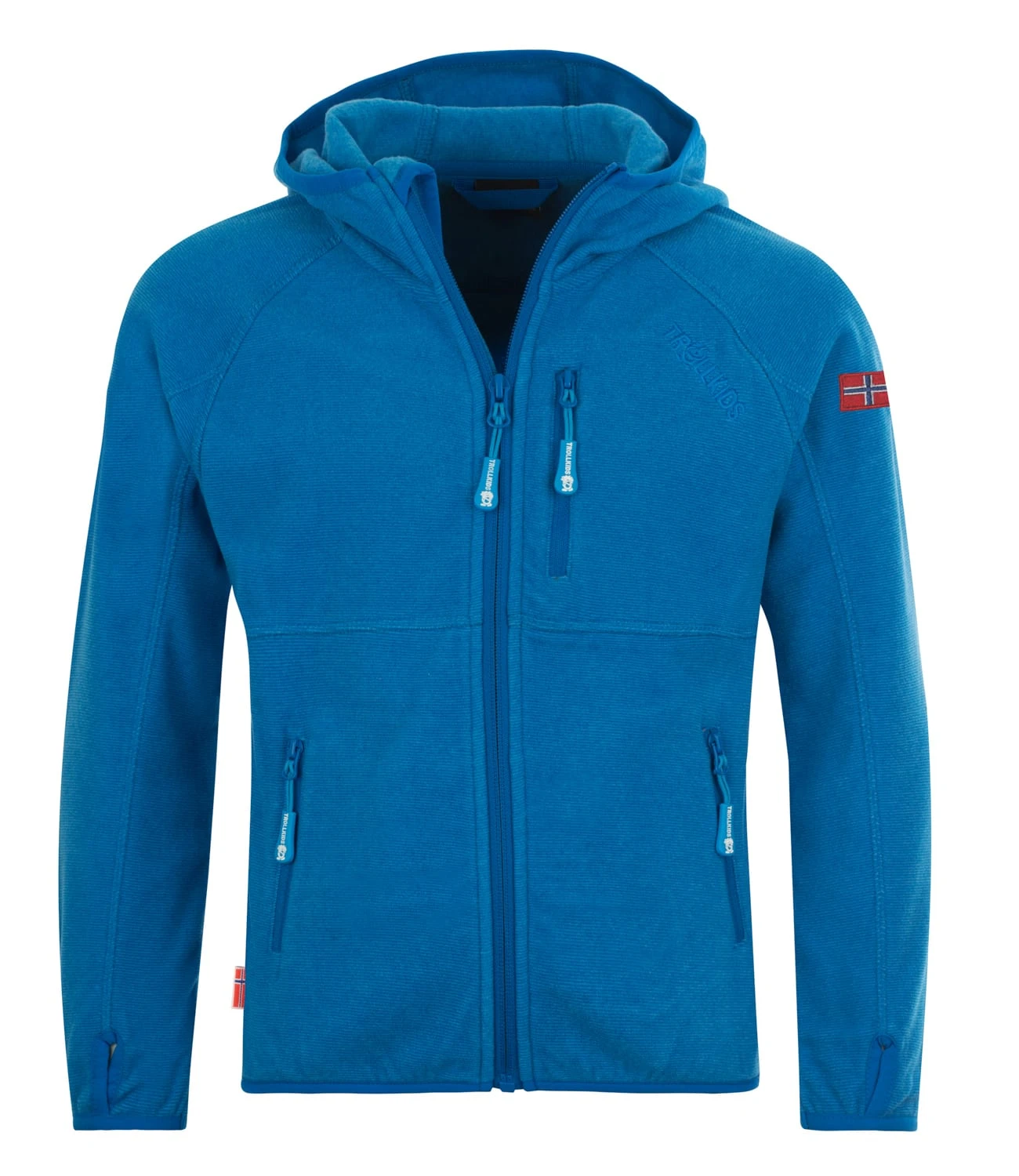 TROLLKIDS Fleece Jacke "Sandefjord" In Mittelblau 3 TROLLKIDS Fleece Jacke "Sandefjord" In Mittelblau