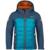 TROLLKIDS Hybrid Softshell Jacke "Lysefjord" In Nachtblau/Dunkelblau/Zimt