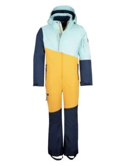 TROLLKIDS Schneeanzug "Hallingdal" In Hellblau/ Gelb/ Dunkelblau