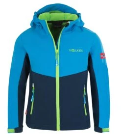 TROLLKIDS Softhsell Jacke "Kristiansand" In Marineblau / Grün