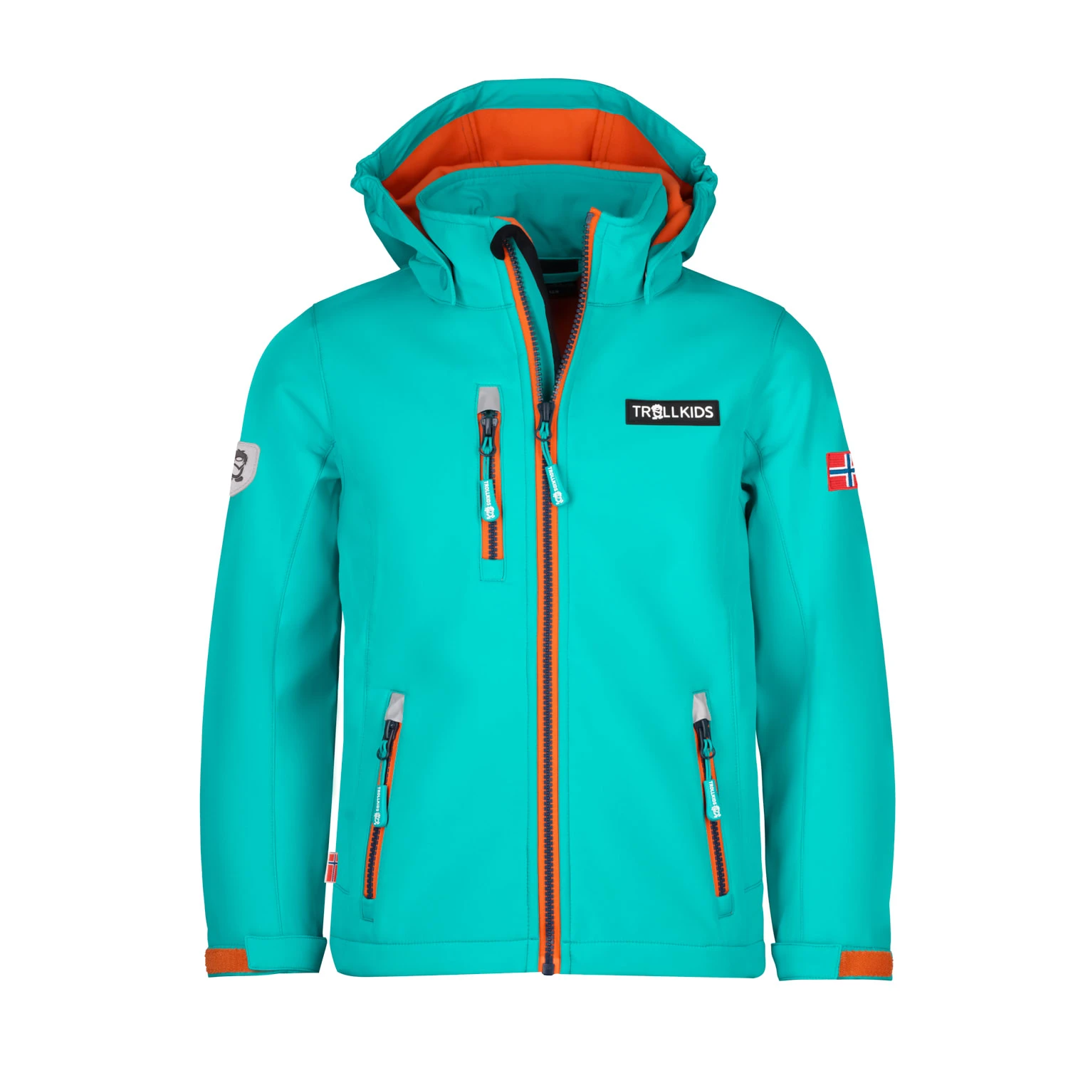 TROLLKIDS Softshell Jacke "Preikestolen" In Blaugrün/Hellorange 3 TROLLKIDS Softshell Jacke "Preikestolen" In Blaugrün/Hellorange