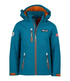 TROLLKIDS Softshell Jacke "Preikestolen" In Dunkelblau/Zimt/Nachtblau