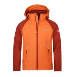 TROLLKIDS Softshell Jacke Zip Off "Rondane" In Hellorange/Rotbraun