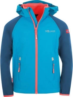 TROLLKIDS Zipp-Off-Softshelljacke "Rondane XT" In Neonblau